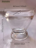 Crystal clear glass eye cleansing cup for removing dust and irritants