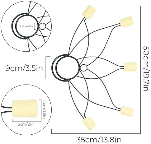 Close up view of SpinTech five wick Kevlar lotus fans