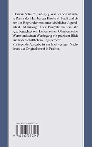 German Edition Clemens Schultz Biografie paperback back cover