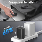 Chcela 3 port power delivery adapter showing standard electrical pins view