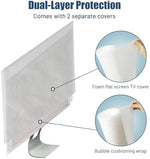 Close up of pearl cotton inner layer for TV protection