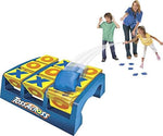 Children playing Toss Across beanbag tic tac toe game