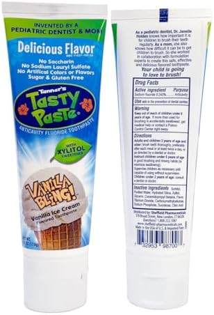 Tanner's Tasty Paste Ooh La La Orange creamsicle flavor children's toothpaste.