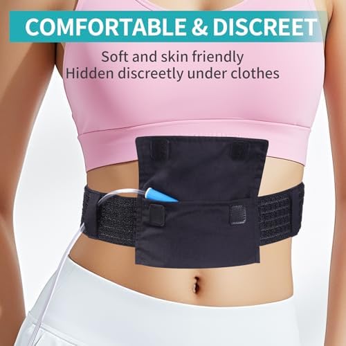 Peritoneal Dialysis Belt, Breathable Mesh PD Catheter Fixation Belt, Used for Safe Gastric and Abdominal Feeding of Peg, G, J Tubes for Male and Female Adult Patients, with Storage Bag(Black,L) - Image 8
