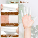 Pack of 200 protective fingertip covers scattered to demonstrate quantity