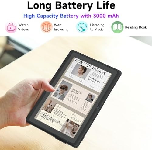 Vyrolinia 7 inch tablet display showing app interface