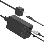 Runpower replacement laptop charger for Surface Pro close up of the magnetic interface connection