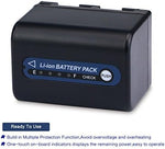 Melasta lithium ion camera power cell angled side view showing premium construction.