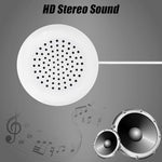 White round under pillow audio equipment highlighting fine workmanship and compact diameter