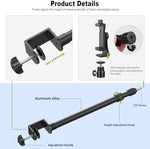 ALTSON aluminum desktop stand highlighting the 2.2 inch silicone padded table clamp