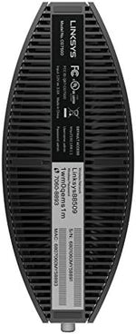 Linksys high speed dual band Wi Fi router angled view highlighting premium build quality and status lights