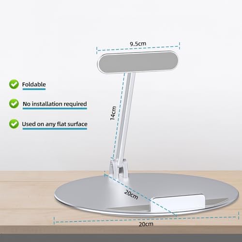 Side profile of Letlar aluminum stand for Echo Show