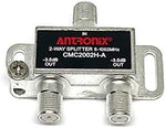 Authentic Antronix cable television and internet splitter featuring a compact horizontal orientation