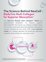 USA imported NeoCell multi collagen advanced beauty series premium bottle packaging close up