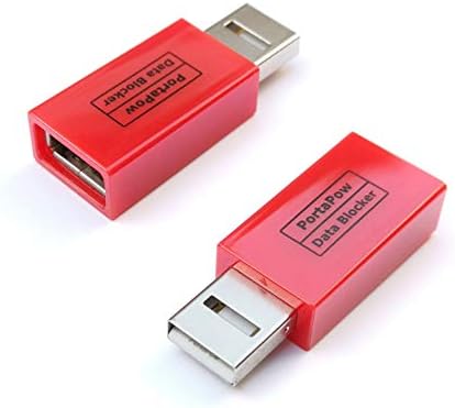 PortaPow red data blocker twin pack adapter product view