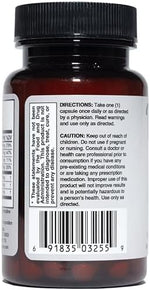 Visigard vegetable capsules supplement bottle back label details