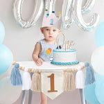 Full Juiizay birthday decor kit items displayed together