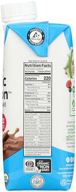 Orgain authentic imported plant protein supplement bottle angled view