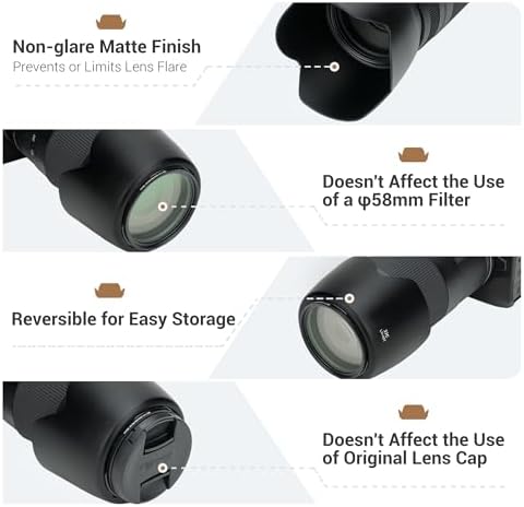 JJC ET-60 lens hood packaging and accessory display