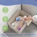 Close up of Weglok anti wrinkle washing balls displaying the textured spike design