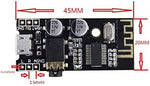 HiLetgo lossless sound decoding receiver kit highlighting the micro USB 5 Volt input port.