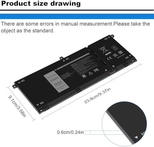 Fancy Buying 15V lithium ion rechargeable battery for Dell laptops illustrating the precision screw mount placements