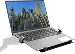 Mount-It! universal notebook holder mounted on monitor arm