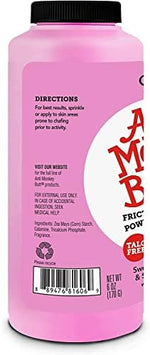 Anti Monkey Butt Lady Powder bottle showing talc-free label