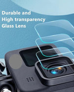 Durable glass lens cover protecting against dust and scratches during outdoor use