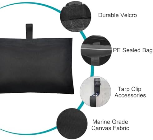 Marine grade polyester sandbag for boat mooring covers