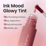 Peripera glass finish lip plumper showing the compact container and exact shade label details.