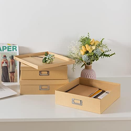 Soul and Lane minimalist brown paper storage boxes for office