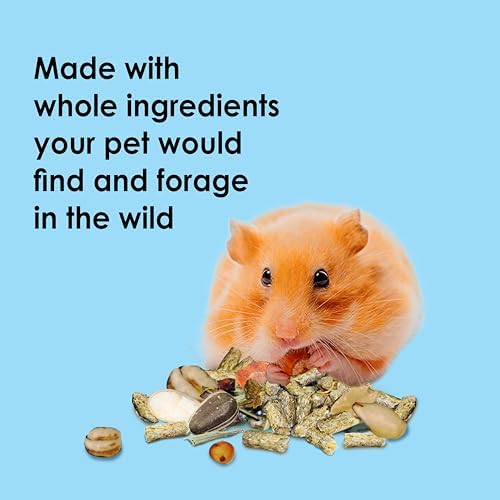 Kaytee small animal food showing probiotic benefits and clean ingredient list