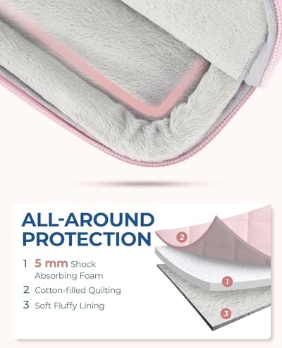 BAGSMART cushioned travel tech organizer bag held by sturdy top handle