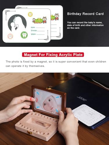 Handmade kids tooth fairy holder with photo frame display