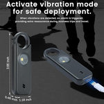 Side profile of rechargeable personal safety alarm
