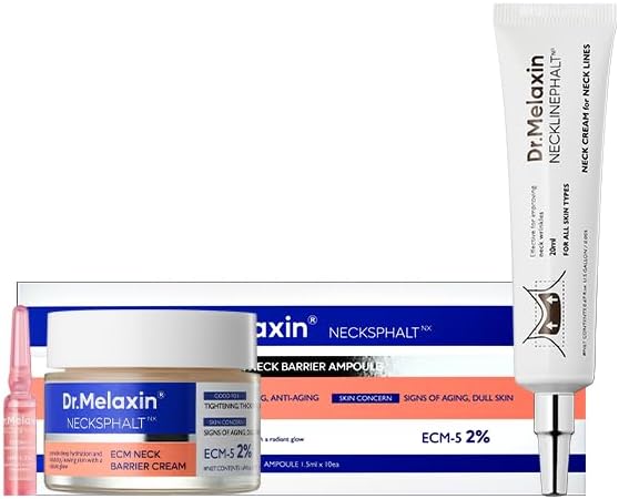 Dr. Melaxin Necksphalt ECM Neck Barrier Cream and Lifting Set front packaging view