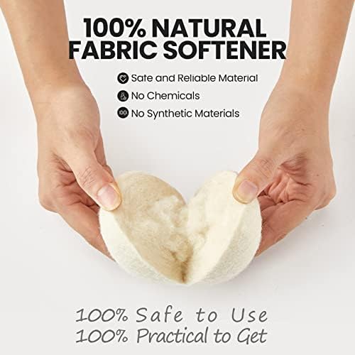 Eco friendly wool dryer balls for reducing laundry wrinkles