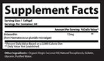 Research Labs Triple Strength Astaxanthin supplement container highlighting the twelve milligram dosage.