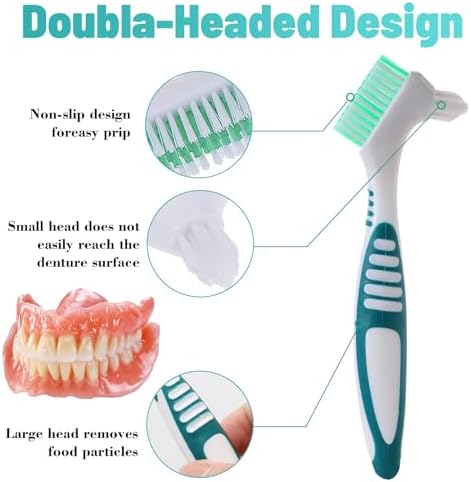 Demonstration of the angled tuft head cleaning the inner ridges of a dental retainer appliance