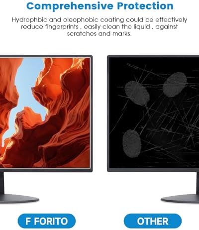 Forito 2-Pack desktop screen protector for eyes packaging and application accessories