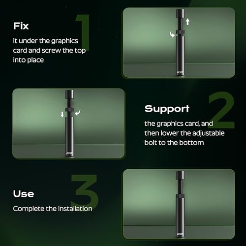 Tool free installation module for graphics card stabilizer bracket close up view