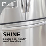 Close-up of the streak-free protective barrier solution packaging from Weiman.