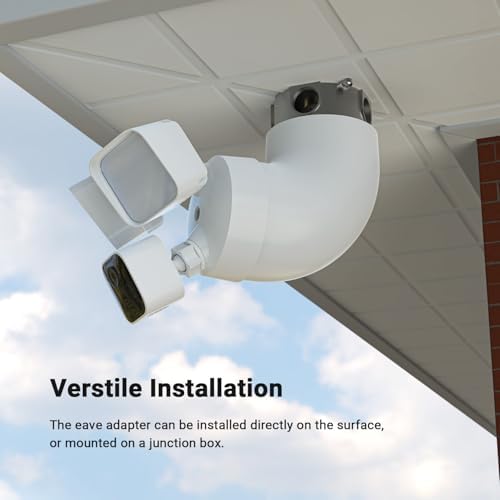 White protective roof soffit mount for residential security systems