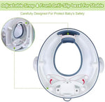 Angelbliss ergonomic high back baby toilet seat overview in blue color
