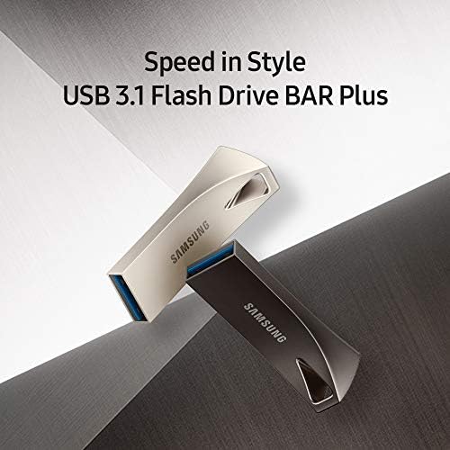 Authentic Samsung 256GB USB memory stick side view premium metallic build