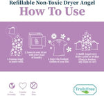 Close up view of authentic imported non toxic dryer sheets