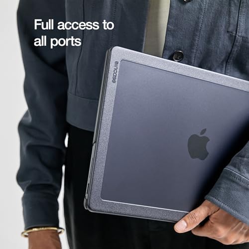 Underneath view of Incase laptop case highlighting stable rubberized traction feet