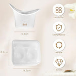 NIIIYTYB silicone eye cups placed next to the storage case on a clean white background.