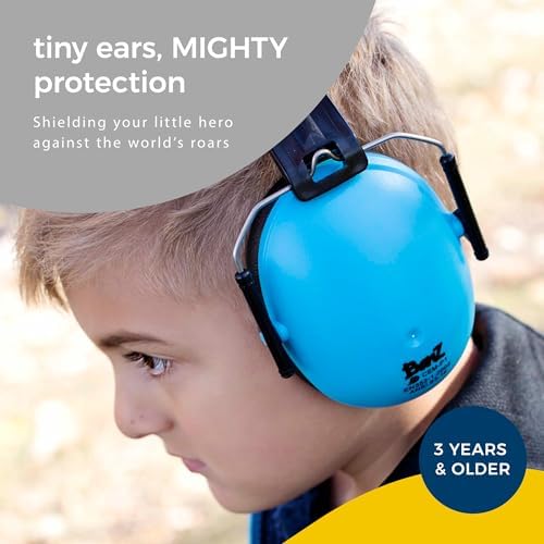 Banz Kidz Earmuffs folded for compact storage and travel convenience.